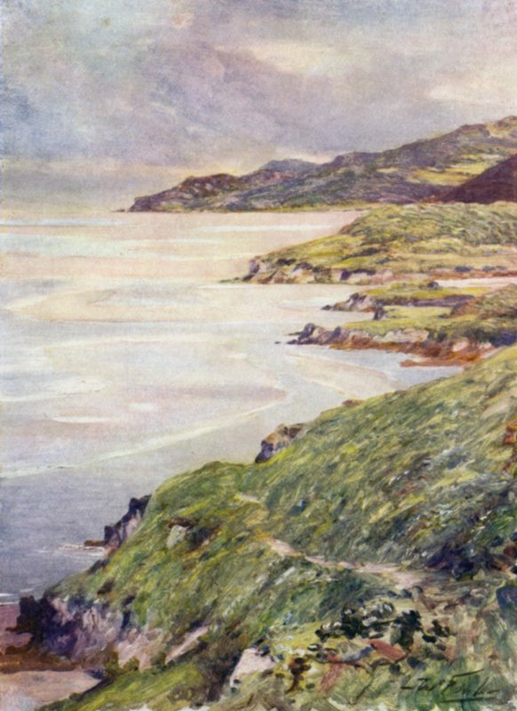 A Lonely Shore, Barmouth Estuary (barevné lito) od Robert (after) Fowler