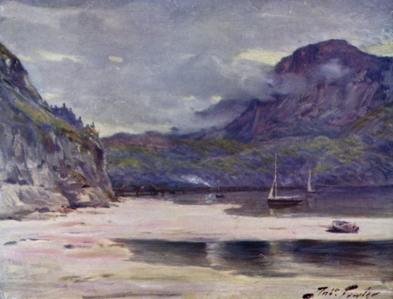 Barmouth Bridge (barevný lito) od Robert (after) Fowler