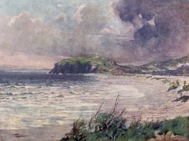 Breezy Morning, Llandudno Bay (barevné lito) od Robert (after) Fowler
