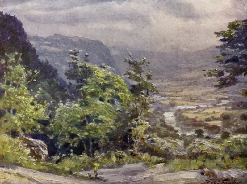 Conway Valley (barevné lito) od Robert (after) Fowler