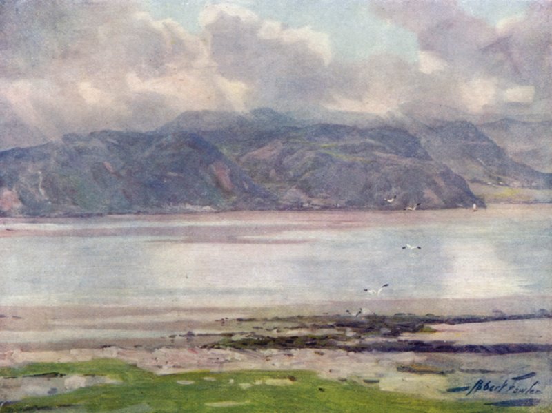 V blízkosti úžiny Menai (barevný kámen) od Robert (after) Fowler