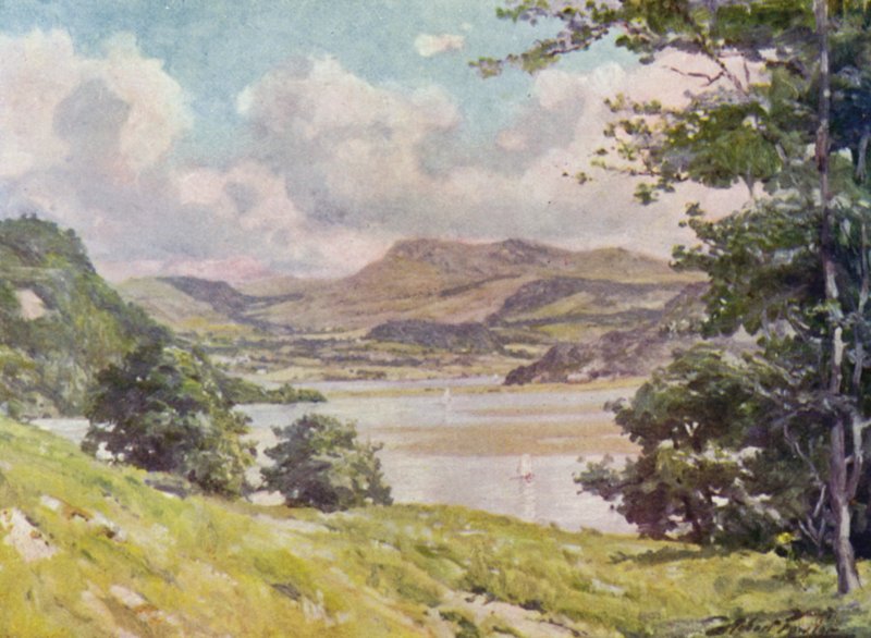Blízko bazénu Penmaen, poledne (barevné litho) od Robert (after) Fowler