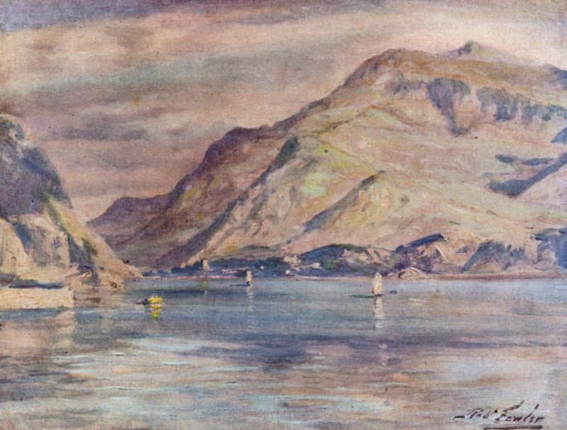 Snowdon z Cwm-y-Glo (barva lito) od Robert (after) Fowler