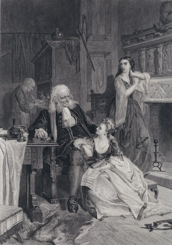 Ilustrace k Pirátovi od Sira Waltera Scotta (rytina) od Robert (after) Herdman