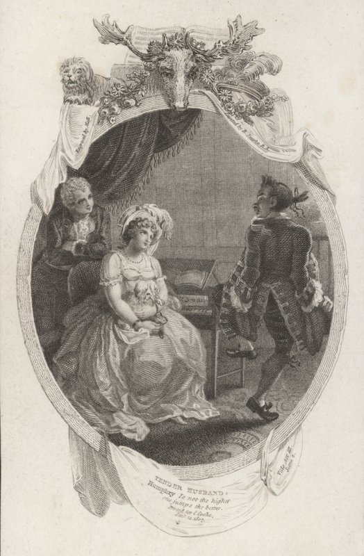 Scéna z The Tender Husband od Richarda Steela (rytina) od Robert (after) Smirke