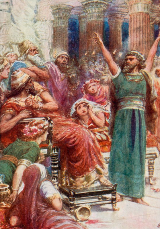Nehemiáš, králův pohárník (barva lito) od Robert Ambrose (after) Dudley