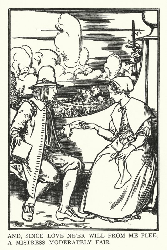 A protože láska ode mě nikdy neuteče, milenka mírně krásná (litho) od Robert Anning Bell