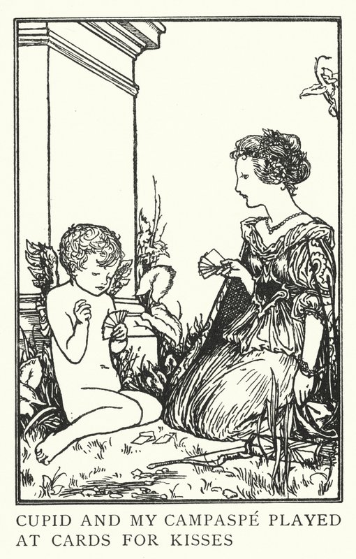 Cupid a můj Campaspe hráli v kartách o polibky (litho) od Robert Anning Bell
