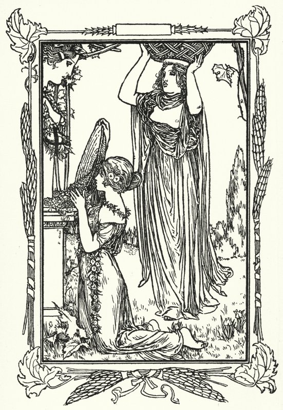 Ilustrace k básním od Johna Keatse (litho) od Robert Anning Bell