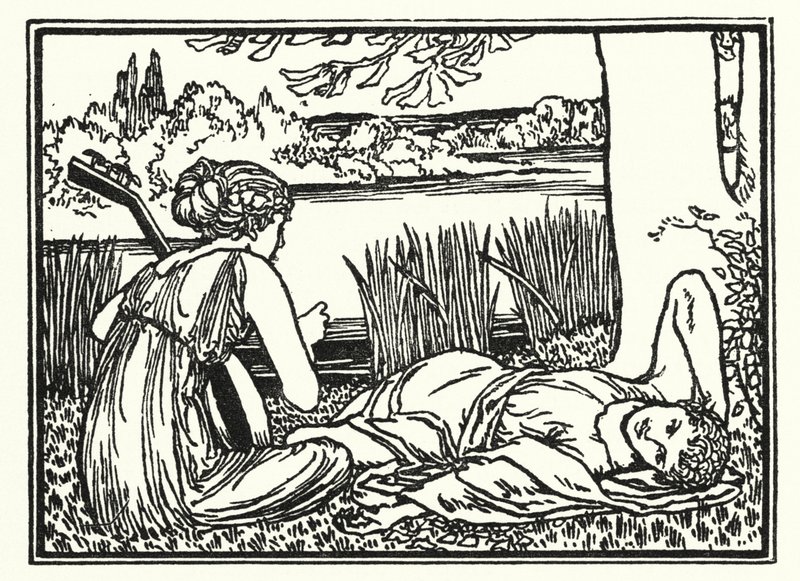 Ilustrace k básním od Johna Keatse: Endymion (litho) od Robert Anning Bell