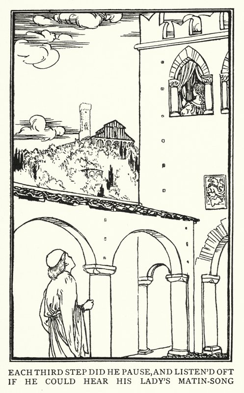 Ilustrace pro básně Johna Keatse: Isabella aneb The Pot of Basil (litho) od Robert Anning Bell