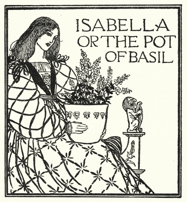 Ilustrace pro básně Johna Keatse: Isabella aneb The Pot of Basil (litho) od Robert Anning Bell