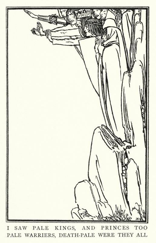 Ilustrace k básním od Johna Keatse: La Belle Dame Sans Merci (litho) od Robert Anning Bell
