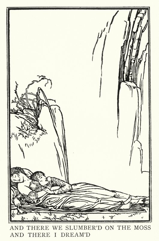 Ilustrace k básním od Johna Keatse: La Belle Dame Sans Merci (litho) od Robert Anning Bell