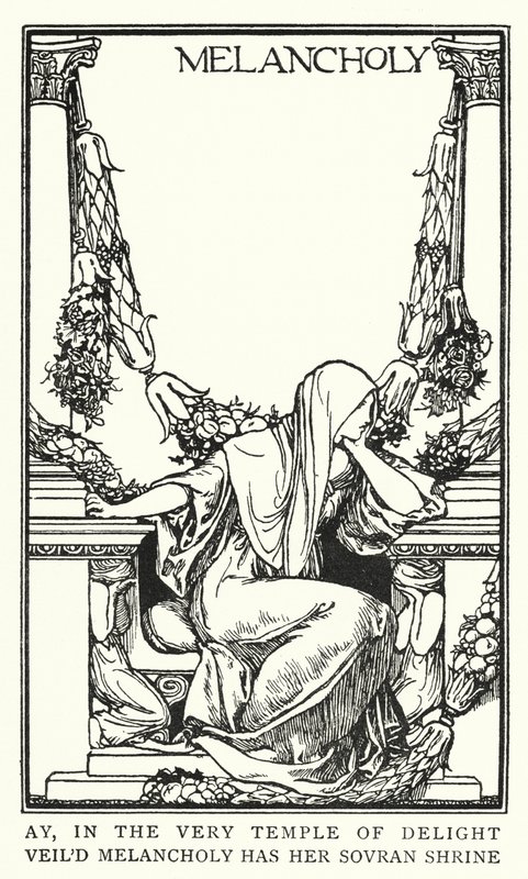 Ilustrace k básním od Johna Keatse: Melancholie (litho) od Robert Anning Bell