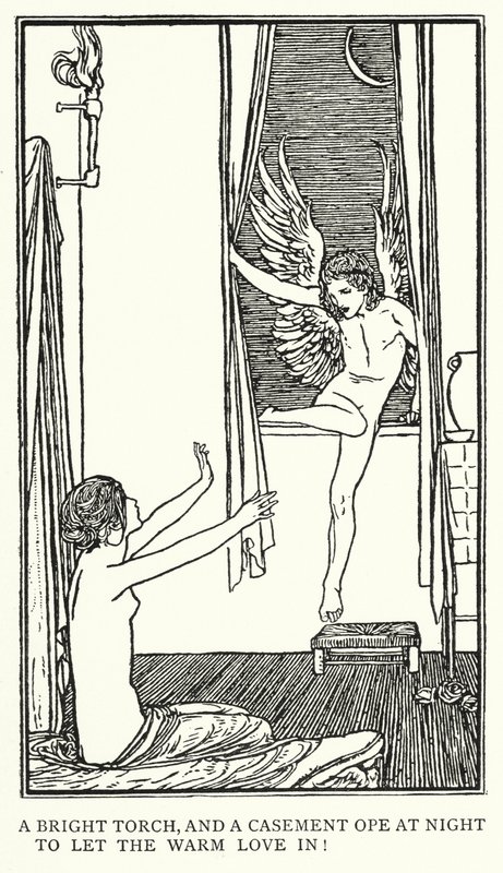 Ilustrace k básním od Johna Keatse: Óda na psychiku (litho) od Robert Anning Bell