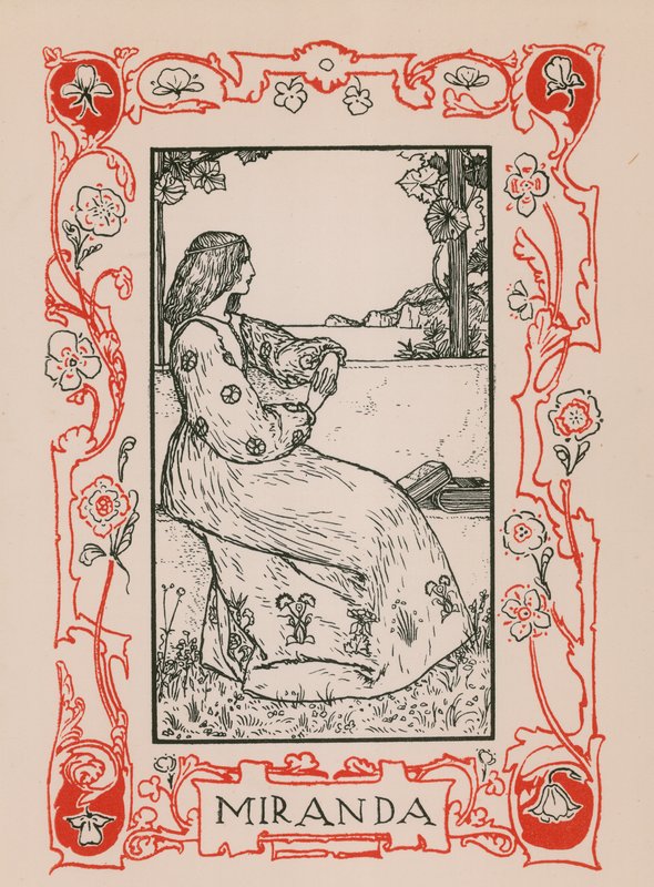 Miranda, Bouře od Robert Anning Bell