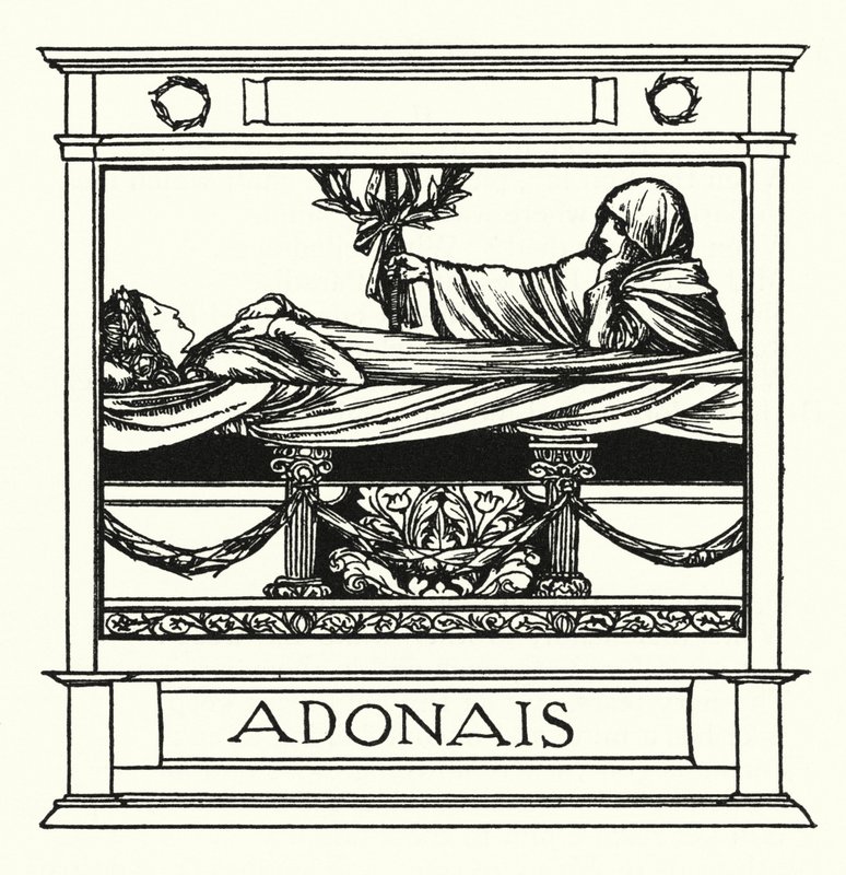 Shelley: Adonais (litografie) od Robert Anning Bell