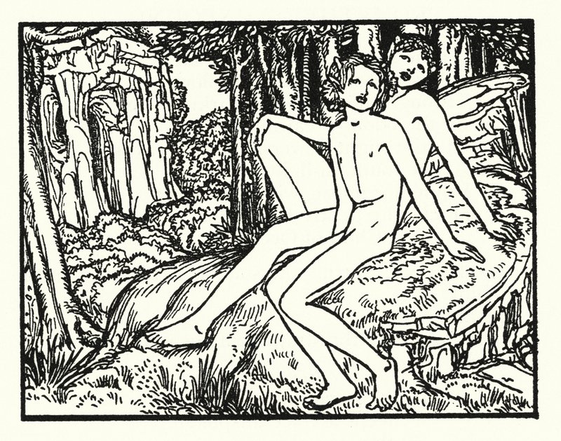 Shelley: Prometheus Unbound (litografie) od Robert Anning Bell