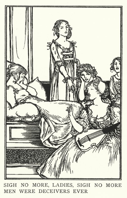Už nic nepodepisujte, dámy, už nevzdychejte, muži byli vždy podvodníci (litho) od Robert Anning Bell