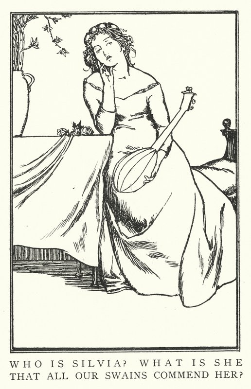 Kdo je Silvia? Co je ona, že ji všichni naši swai chválí? (litho) od Robert Anning Bell