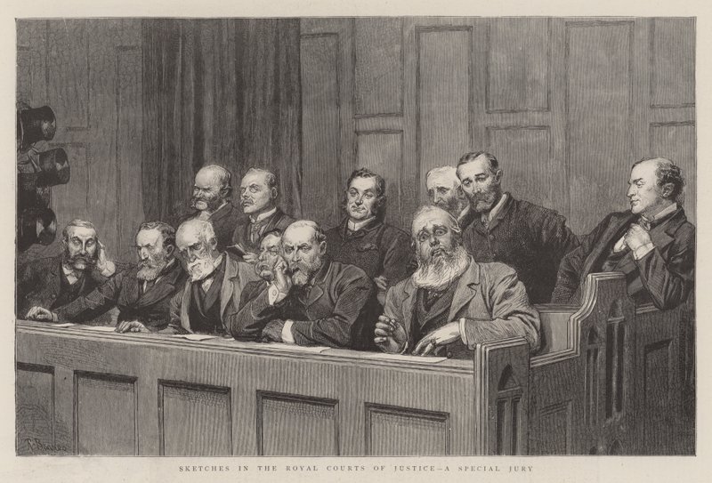 Náčrtky v Royal Court of Justice, zvláštní porota od Robert Barnes