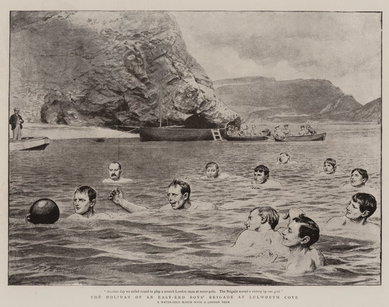 Prázdniny East-end chlapecké brigády v Lulworth Cove od Robert Barnes