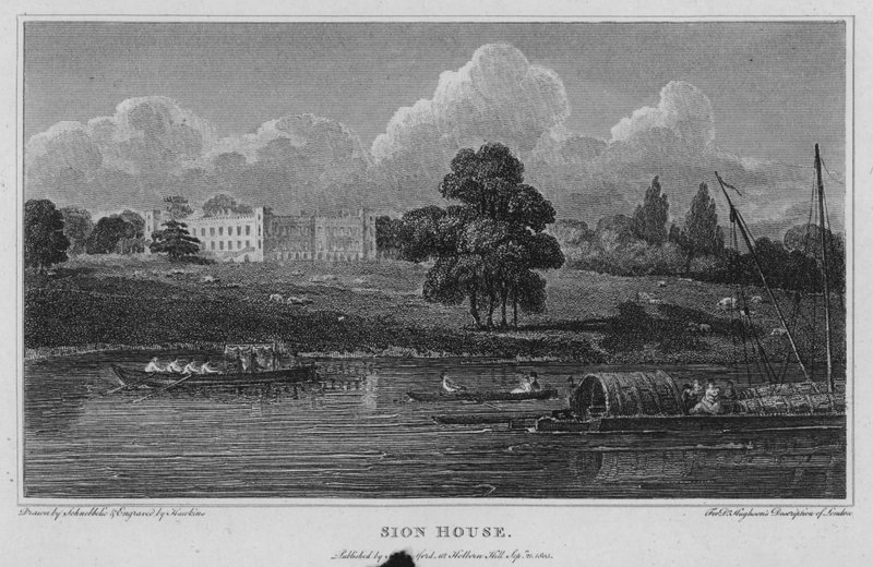 Sion House (rytina) od Robert Blemell (after) Schnebbelie