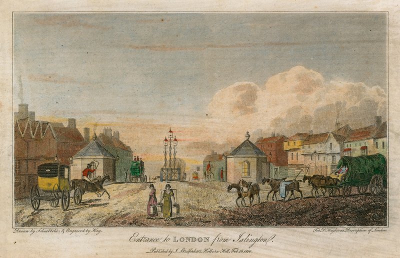 Vstup do Londýna z Islingtonu od Robert Blemell Schnebbelie