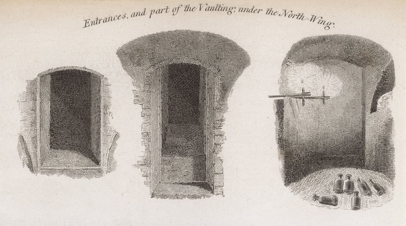 Vchody a část klenby pod severním křídlem Crosby Hall od Robert Blemell Schnebbelie