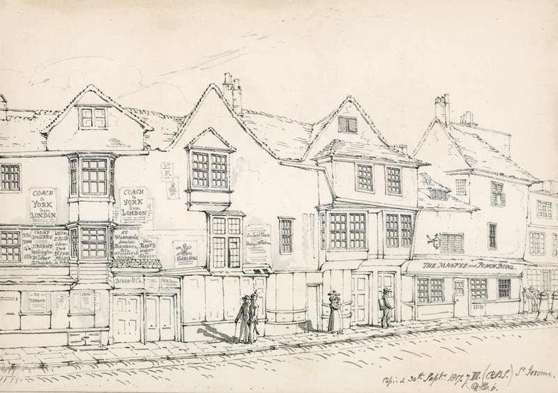 Fenchurch Street, Londýn, 1817 (inkoust na papíře) od Robert Blemell Schnebbelie