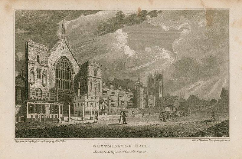 Westminster Hall od Robert Blemell Schnebbelie