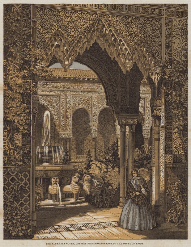 Alhambra Court, Crystal Palace, Vchod do Court of Lions od Robert Dudley