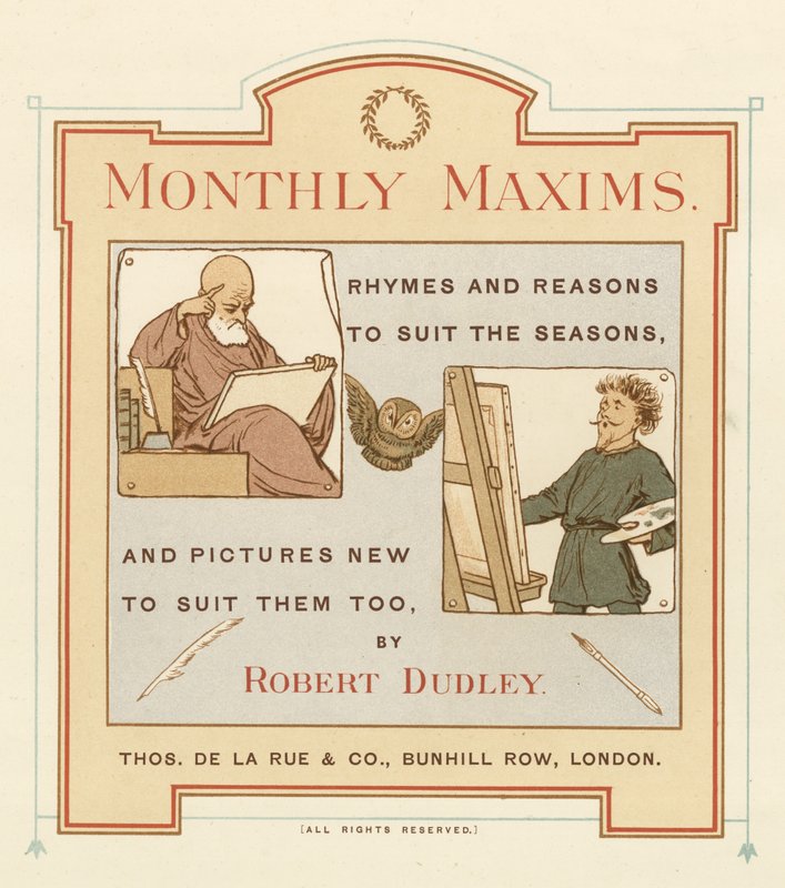 Titulní strana časopisu Monthly Maxims od Robert Dudley