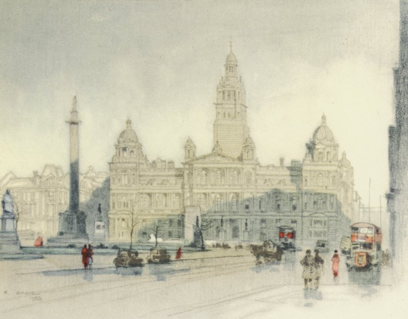 Glasgow: (barevná litografie) od Robert Eadie