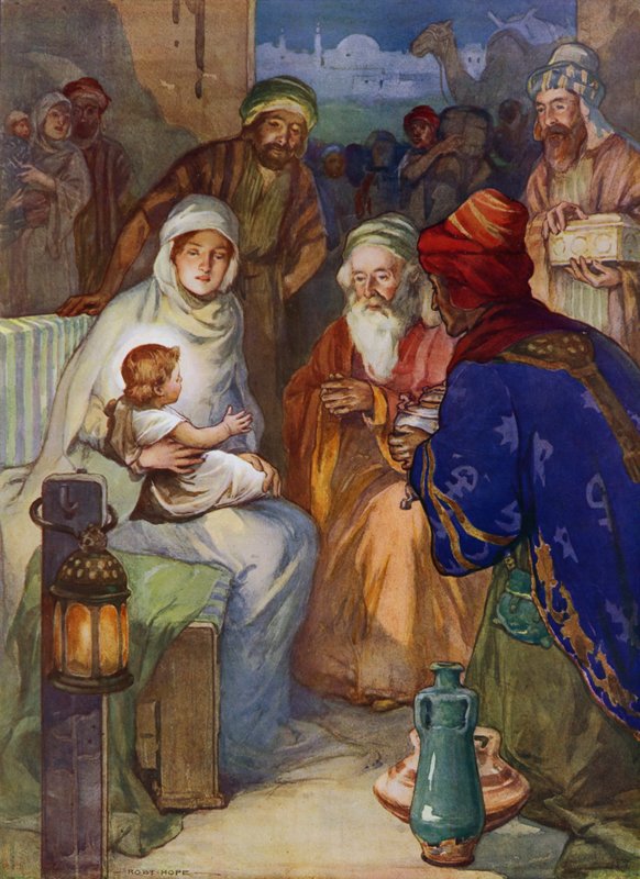 Moudří muži z východu (barevné lito) od Robert Hope
