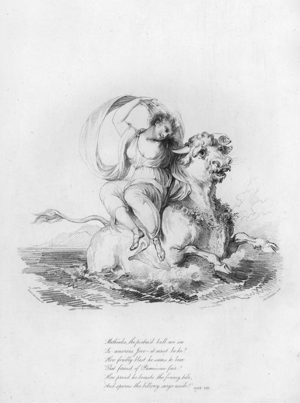 Anacreon, Ode LIV (rytina) od Robert Kerr (after) Porter