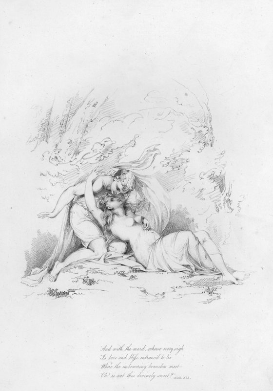Anacreon, Ode XLI (rytina) od Robert Kerr (after) Porter