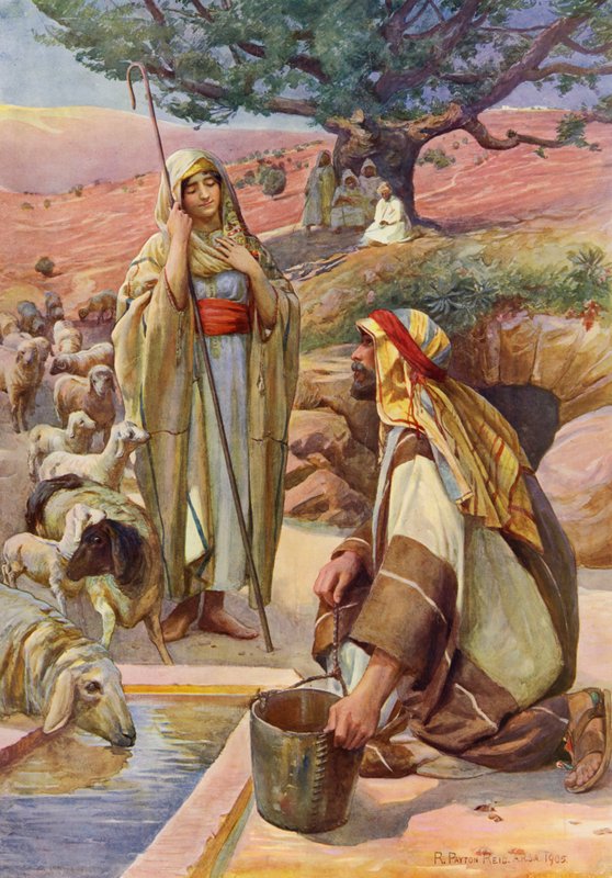 Rachel At The Well (barevné lito) od Robert Payton Reid
