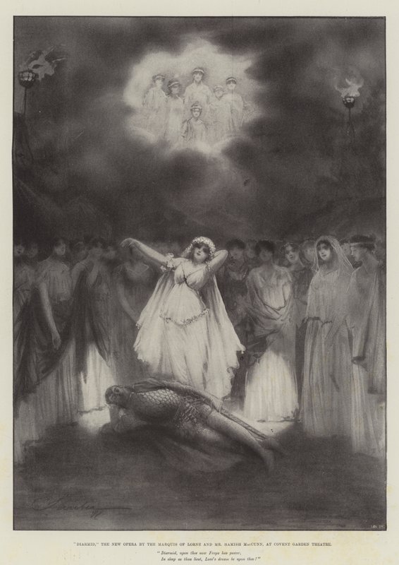 Diarmid, Nová opera markýze z Lorne a pana Hamishe MacCunna, v divadle Covent Garden od Robert Sauber