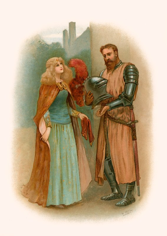 Tennysonův Lancelot a Elaine od Robert Sauber