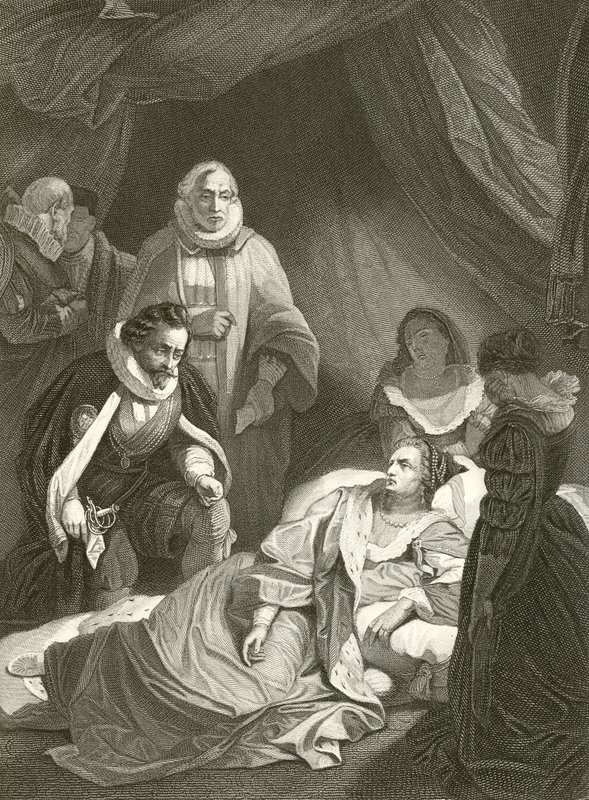Poslední hodiny královny Alžběty od Robert Smirke