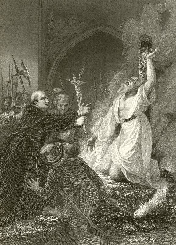 Mučednictví arcibiskupa Cranmera od Robert Smirke