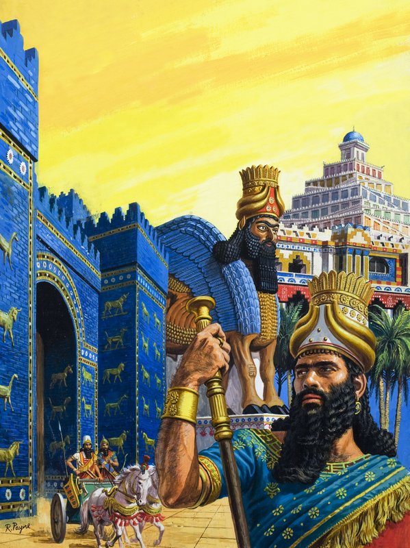 Babylon mocný (kvaš na papíře) od Roger Payne