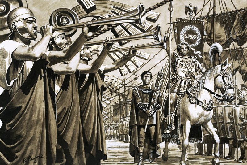 Caligula projíždí suchou nohou Neapolským zálivem od Roger Payne
