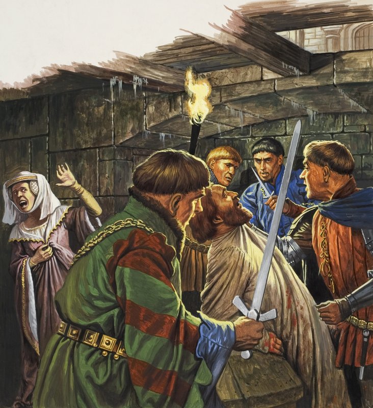 Hon na Jakuba I. Skotského (1394-1437) (kvaš na papíře) od Roger Payne