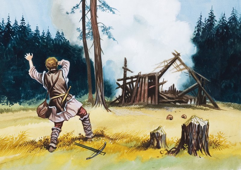 Vybuchující chata od Ron Embleton