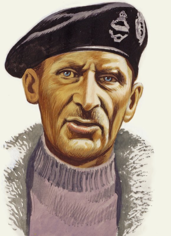 Generál Montgomery (kvaš na papíře) od Ron Embleton