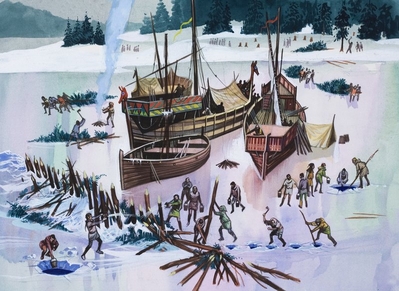 Icebound (kvaš na papíře) od Ron Embleton