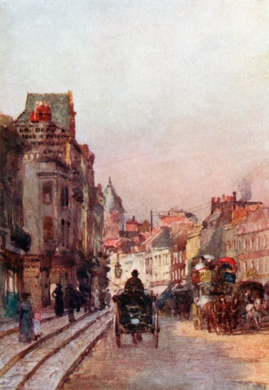 Brompton Road, při pohledu na východ od Rose Maynard Barton